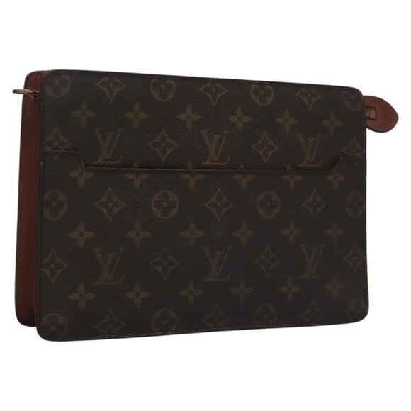 LOUIS VUITTON Monogram Pochette Homme Clutch Bag M51795 LV Auth EC808 - Picture 1 of 16